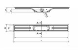 I-Drain Linear54 120cm nerezový sprchový žľab s nerezovým matným roštom Plano vrátane hydroizolácie