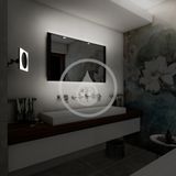 Nimco Zrkadlá - Zrkadlo s LED osvetlením, 1000x600 mm, hliník/čierna