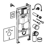 Grohe Solido - Predstenový inštalačný set na závesné WC, ovládacie tlačidlo Even, chróm