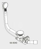 Kaldewei Príslušenstvo - Vaňová odtoková a prepadová súprava KA 4040, biela