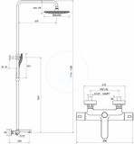 Ravak Termo - Sprchový set s vaňovým termostatom, 250 mm, 3 prúdy, chróm