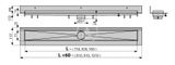 Alcadrain Odtokové žľaby - Sprchový žľab Modular Wall 750, nerezová