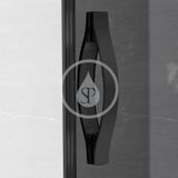 Gelco Sigma - Sprchový kút 90x80 cm, matná čierna/číre sklo