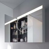 Duravit Zrkadlá - Zrkadlová skrinka s LED osvetlením, 760x810x148 mm, 2 dvierka, biela