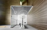 Aqualine Sprchovacie kúty - Štvorcový sprchový kút, 700x700 mm, matné sklo Brick