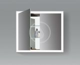 Duravit L-Cube - Zrkadlová skrinka s LED osvetlením, 700x800x155 mm, 2 dvierka, biela
