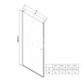 Aqualine Sprchovacie kúty - Sprchové dvere Pilot, 1000 mm, lesklý hliník/sklo Brick