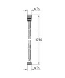 Grohe Hadice - Sprchová hadica VitalioFlex Metal Long-Life 1,75 m, chróm