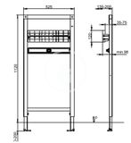Villeroy &amp; Boch ViConnect - Predstenová inštalácia na sprchu a vaňu, na batérie pod omietku, stavebná výška 98-112 cm