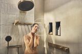 Hansgrohe Rainfinity - Šijová sprcha s poličkou, kefovaný bronz
