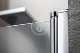 Aqualine Sprchovacie kúty - Sprchové dvere Pilot, dvojdielne 1000 mm, lesklý hliník/sklo Brick