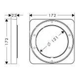 Axor Príslušenstvo - Predlžovacia rozeta 172 mm x 172 mm