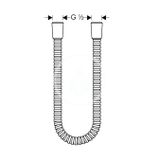 Axor Sprchové hadice - Kovová sprchová hadica 1,60 m, kefovaný nikel
