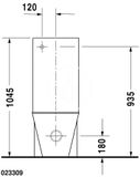 Duravit Starck 1 - Splachovacia nádrž, 390x125 mm, biela
