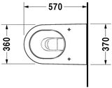 Duravit Starck 2 - Stojací klozet, 370x570 mm, biela