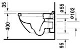 Duravit Starck 3 - Závesné WC, biela