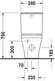 Duravit DuraStyle - Splachovacia nádrž 390x170 mm, pripojenie vpravo/vľavo, biela