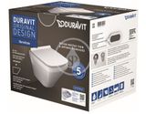 Duravit DuraStyle - Závesné WC, doska SoftClose, Rimless, alpská biela