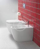 Duravit ME by Starck - Stojace WC, zadný odpad, s WonderGliss, alpská biela