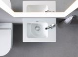 Duravit ME by Starck - Umývadielko nábytkové, 430x300 mm, bez prepadu, s otvorom na batériu, biela