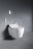 Duravit ME by Starck - Závesné WC pre bidetovu dosku SensoWash, Rimless, s WonderGliss, alpská biela