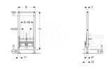 Geberit Duofix - Predstenová inštalácia na bidet, výška 1,12 m, univerzálna