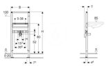 Geberit Duofix - Predstenová inštalácia na umývadlo, výška 1,12 m