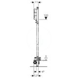 Geberit Duofix - Predstenová inštalácia na sprchu, výška 1,3 m, s odtokom v stene, nástenná armatúra pod omietku, na výšku mazaniny pri vtoku 90-200 m