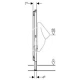 Geberit Duofix - Predstenová inštalácia na pisoár, výška 112-130 cm, univerzálna, na ovládanie splachovania na omietku