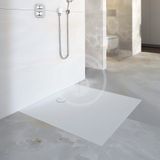 Geberit Setaplano - Plochá sprchová vanička, 900x900 mm, minerálny materiál, Antislip, alpská biela