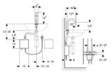 Geberit Piave - Elektronický umývadlový ventil batériové napájanie, chróm