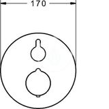 Hansa Home - Termostatická vaňová batéria pod omietku, s 2 výstupmi, chróm