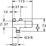 Hansa Minimat - Poistný termostatický predzmiešavač, chróm