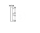 Hansgrohe Príslušenstvo - Podložka na vyrovnanie obkladov na nástennú tyč Unica&#039;S, svetlosivá