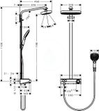 Hansgrohe Raindance Select E - Sprchový set s termostatom ShowerTablet, 300 mm, 2 prúdy, chróm