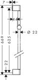 Hansgrohe Unica&#039;Croma - Sprchová tyč 650 mm, chróm
