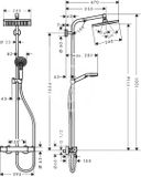Hansgrohe Crometta - Sprchová súprava E 240 Showerpipe s termostatom, chróm
