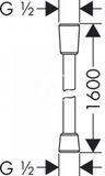 Hansgrohe Hadice - Sprchová hadica Isiflex 1600 mm, satinox