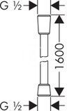 Hansgrohe Hadice - Sprchová hadica Isiflex 1,60 m, matná čierna