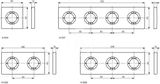 Ideal Standard Archimodule - Dištančný rámik na 4-otvorovú rozetu (83 mm x 332 mm) (10 mm), chróm