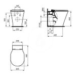 Ideal Standard Connect Air - Stojace WC s AquaBlade technológiou, s IdealPlus, biela