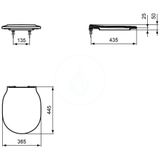 Ideal Standard Connect Air - WC doska SoftClose, biela