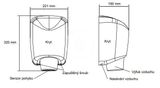 Jet Dryer Sušiče rúk - Bezdotykový sušič rúk Jet Dryer BOOSTER, biely kov