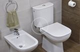 Jika Deep - WC nádržka kombi, spodný prívod vody 1/2&quot;, Dual Flush, biela