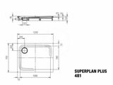 Kaldewei Avantgarde - Sprchová vanička Superplan Plus 481-2, 700x1200 mm, celoplošný antislip, polystyrénový nosič, biela