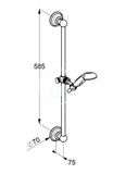 Kludi Adlon - Set sprchovej hlavice, tyče a hadice, 3 prúdy, pozlátená