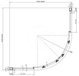 Ravak Blix - Štvrťkruhový sprchový kút štvordielny, 780-800 mm, lesklý hliník/číre sklo