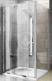 Ravak Pivot - Sprchová stena PPS-90, 870–895 mm, satin/číre sklo