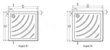 Ravak Kaskada - Štvorcová sprchová vanička Kaskada, šírka 800 mm x 800 mm, biela – vanička, typ EX