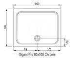 Ravak Galaxy Pro Chrome - Sprchová vanička, 1000x800 mm, biela
